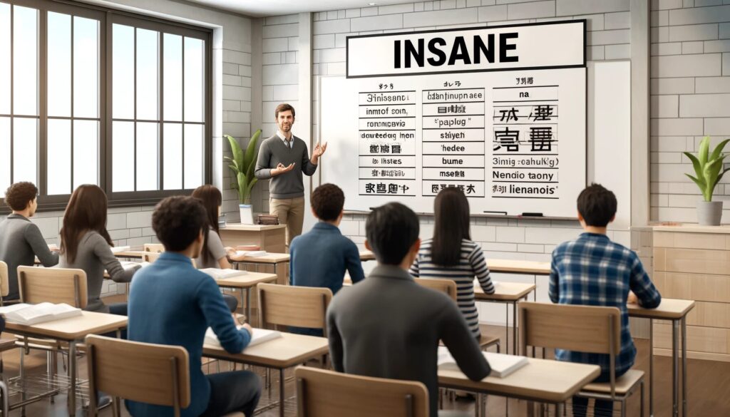 「insane」を使ったフレーズ集